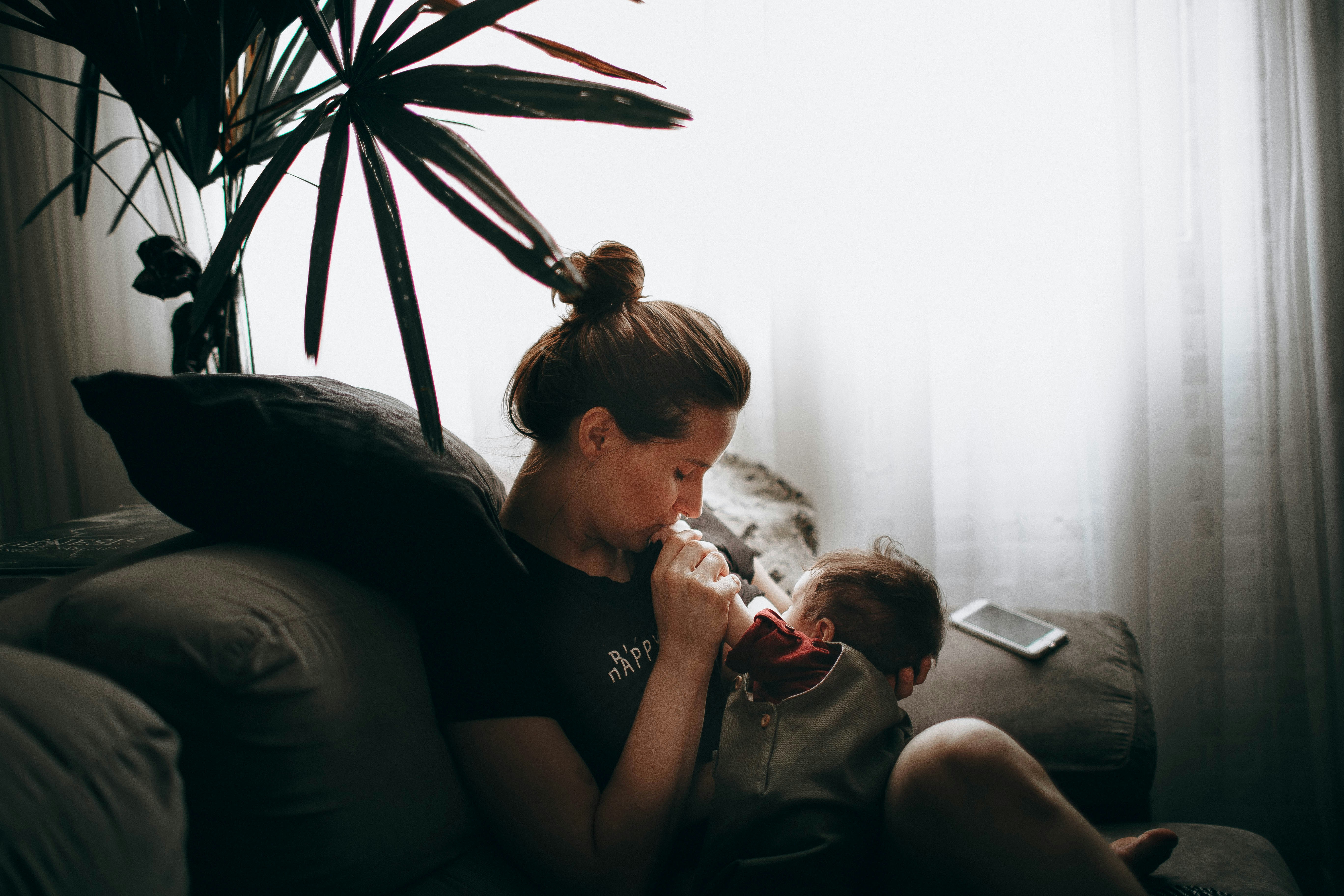 mãe com o filho bébé