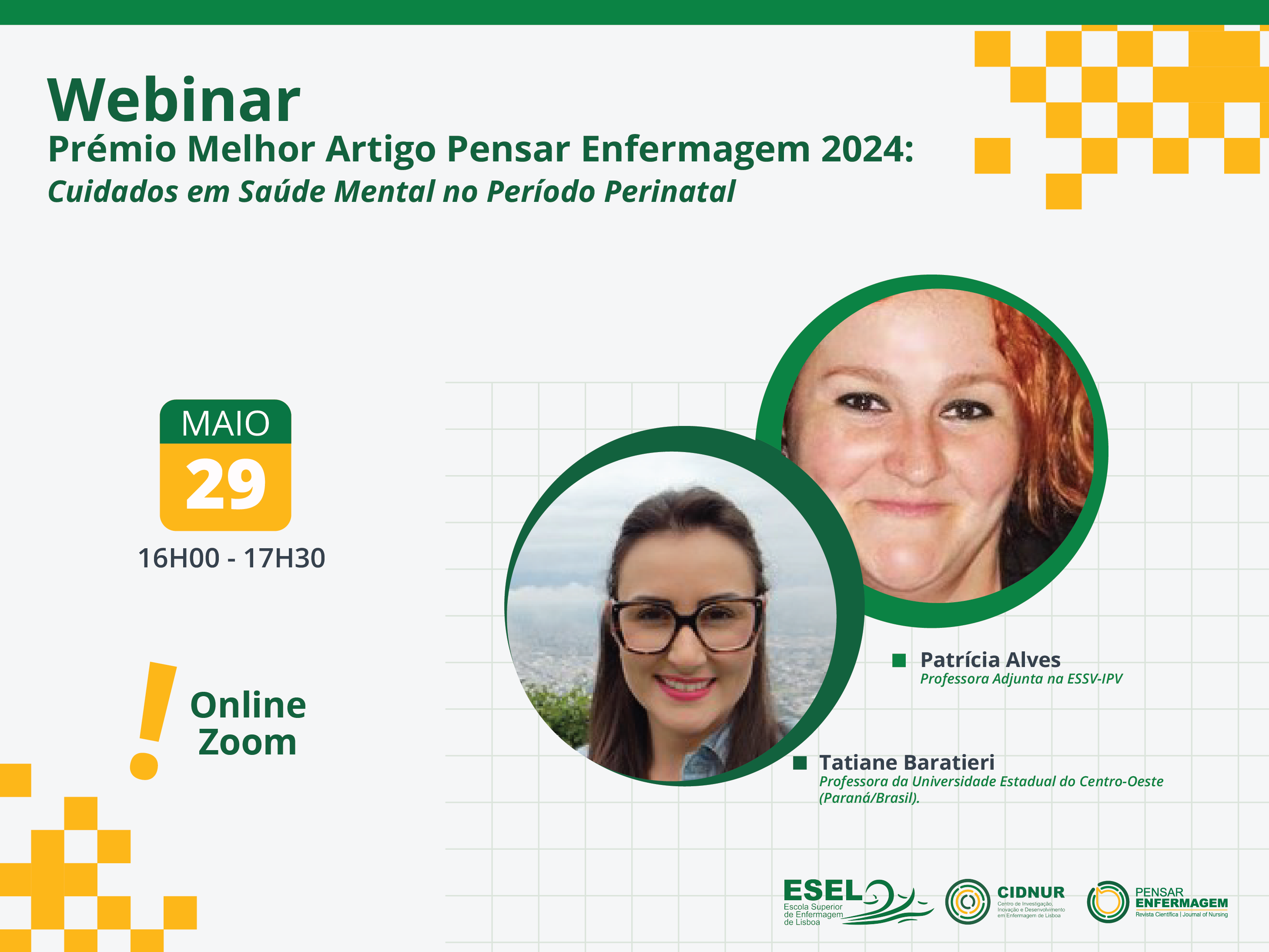Webinar Prémio Melhor Artigo Pensar Enfermagem 2024