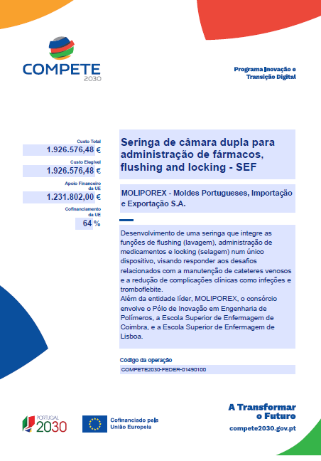 Projeto Seringa Easy Flush arranca em Portugal com apoio do COMPETE 2030