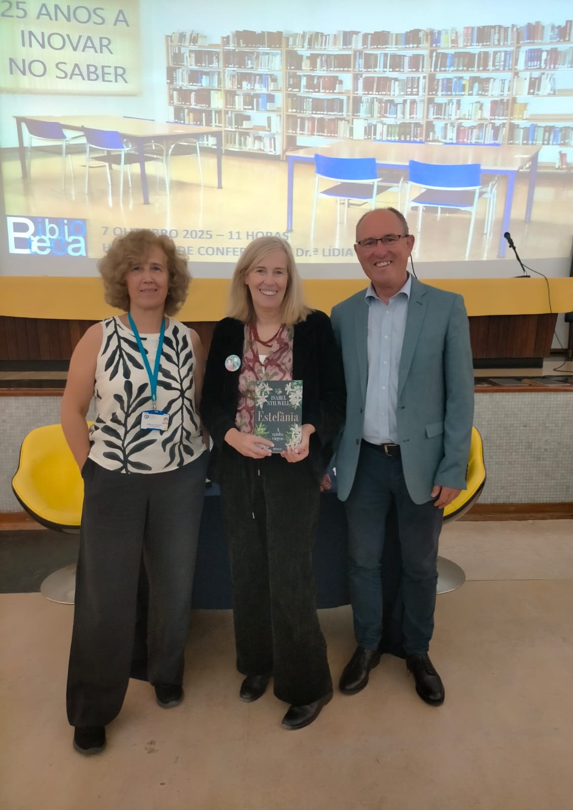 Prof. Óscar Ferreira no 25.º Aniversário da Biblioteca do HDE