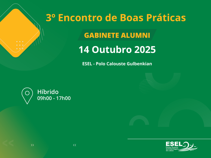 Imagem para notícia do evento "3.º Encontro de Boas Práticas Alumni ESEL"