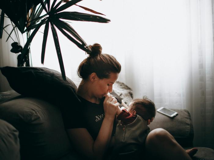 mãe com o filho bébé